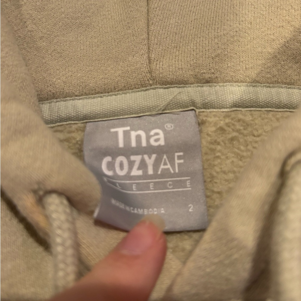 TNA cozy af cream hoodie